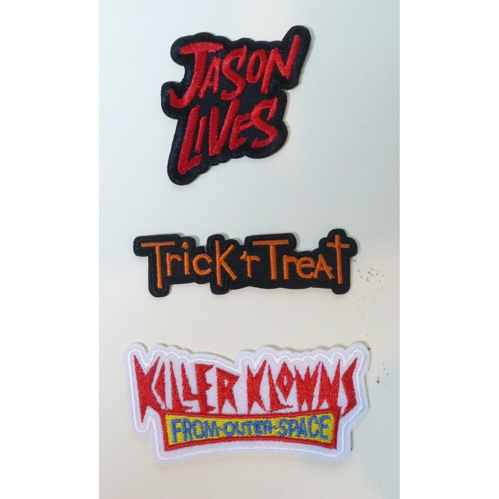 Lot 3 Horror Movie Patch Jason Lives, Killer Klowns, Trick R Treat - Iron Sew On